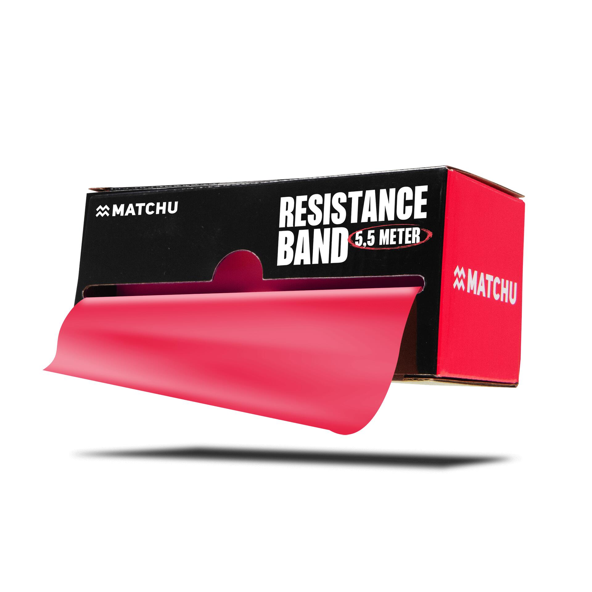 MATCHU SPORTS Weerstandsband 5,5 meter - rood