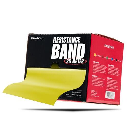 Weerstandsband - 25 meter - geel