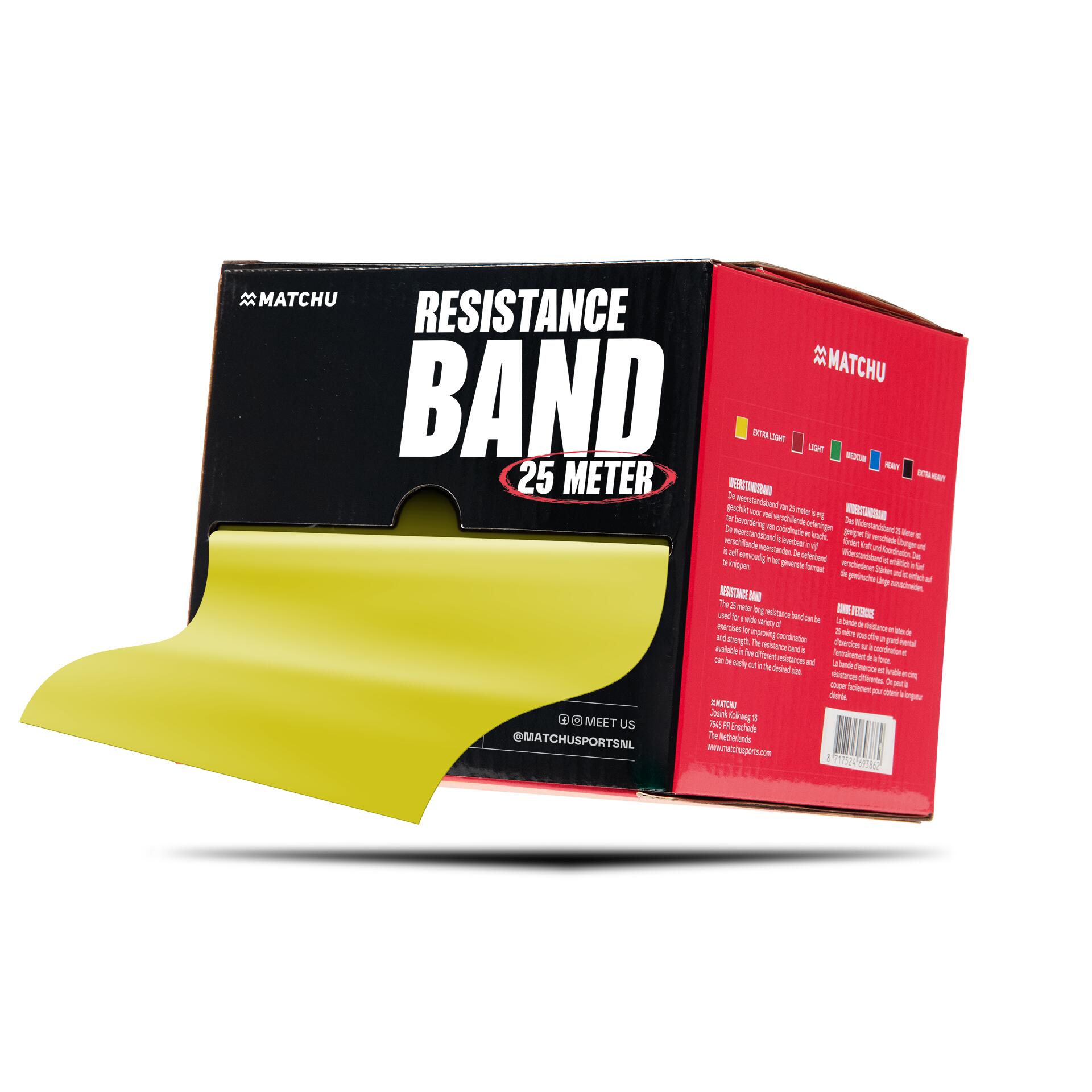 Faixa de resistência - 25 metros - amarelo