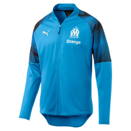 OM Veste de foot bleue homme Puma poly