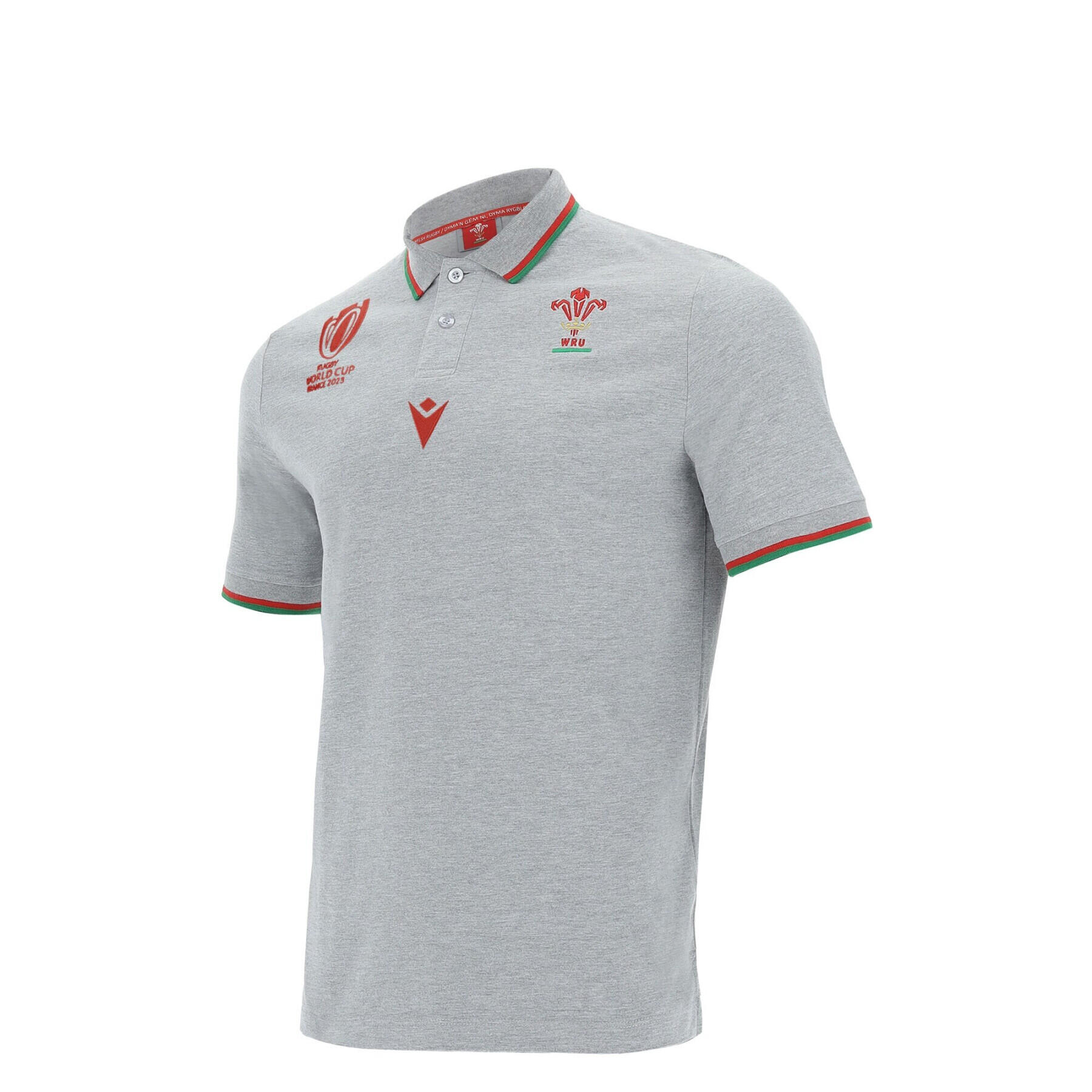MACRON Macron WRU RWC 2023 Polo S/S Kids Grey