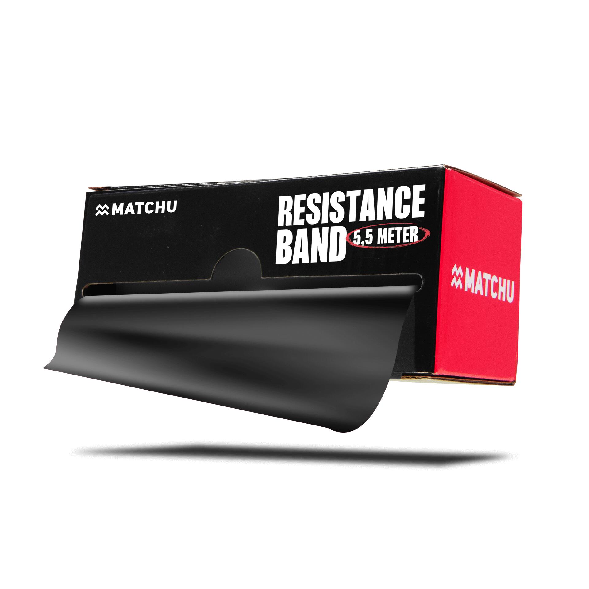 MATCHU SPORTS Weerstandsband 5,5 meter - zwart