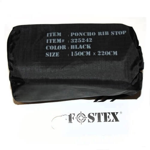 Poncho Ripstop Taille Unique - Noir 3/3