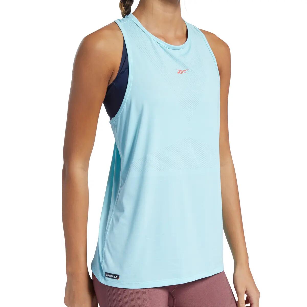 Canotta Donna Reebok Les Mills Activchill Azzurro 3/5