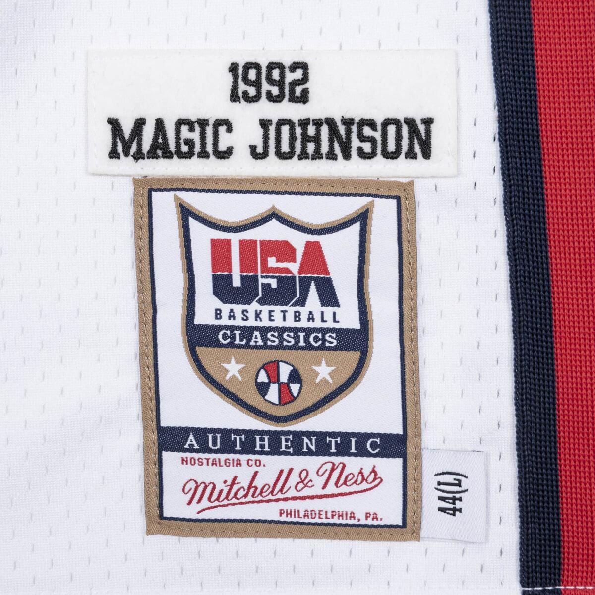 Maillot domicile authentique Team USA Magic Johnson 1992 3/3