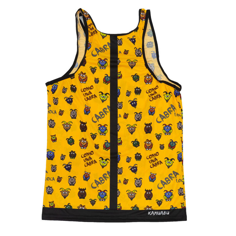 RUNNING SHIRT #COMOUNACABRA voor HEREN - KAMUABU gele tanktop