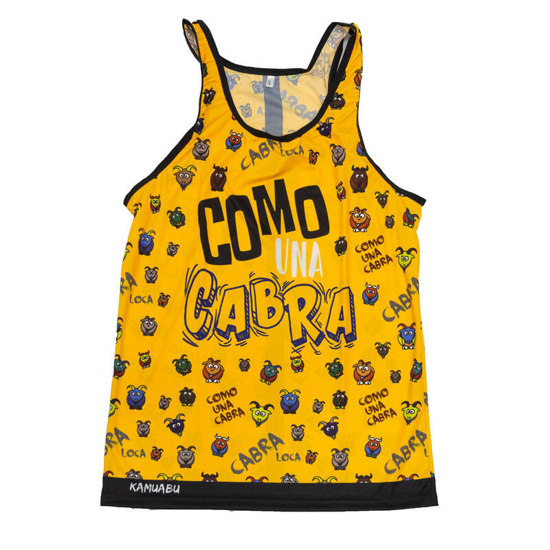 RUNNING SHIRT #COMOUNACABRA voor HEREN - KAMUABU gele tanktop