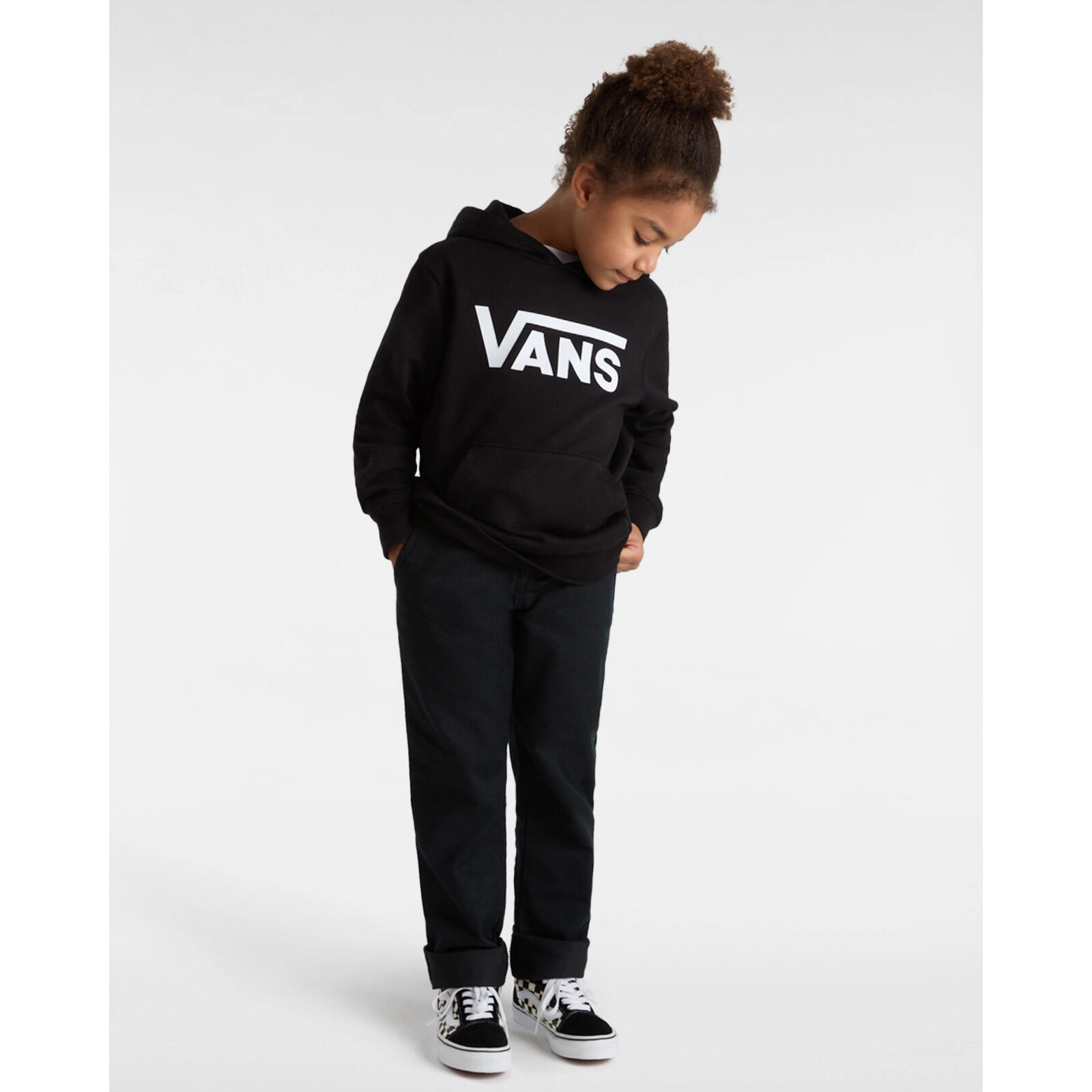 Cappuccio Vans Little Kids Vans Classic Pullover Hoodie, Nero, Bambini 3/5