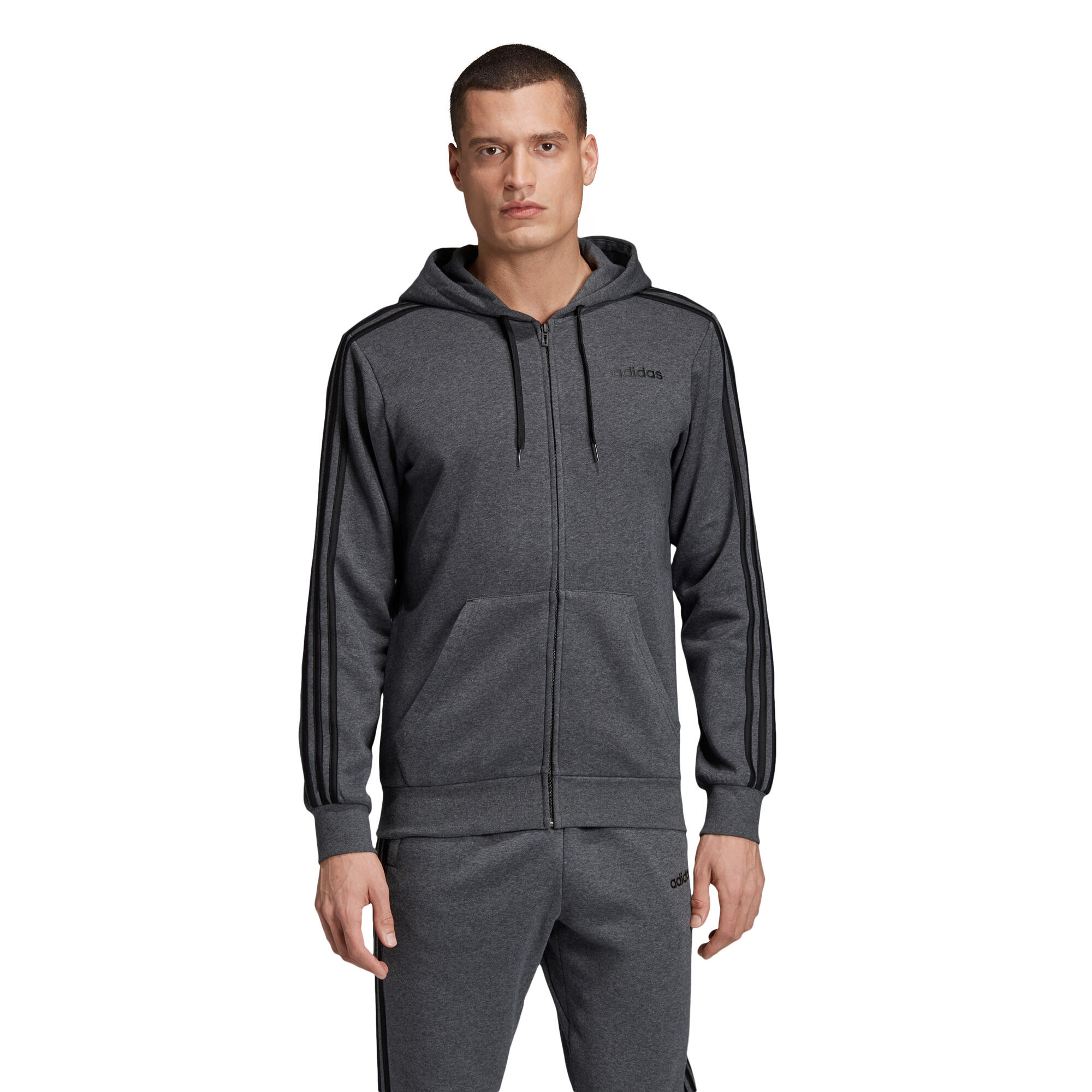 Sweat à capuche adidas Essentials 3-Stripes Fleece 2/5