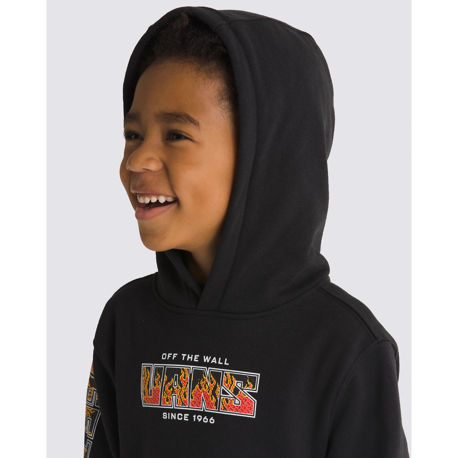 Sudadera Vans Digi Flames Po, Negro, Niños 4/5