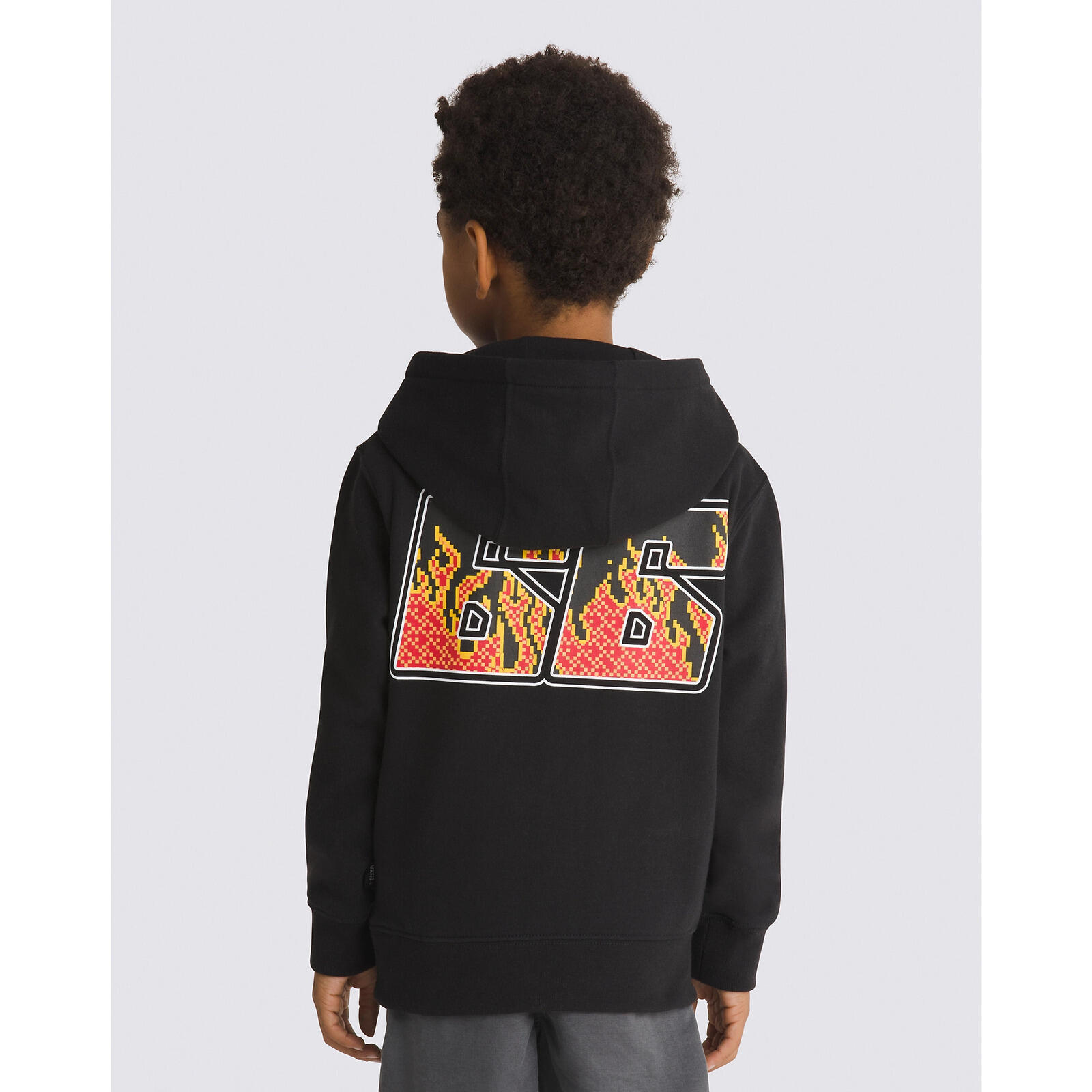 Sudadera Vans Digi Flames Po, Negro, Niños 2/5
