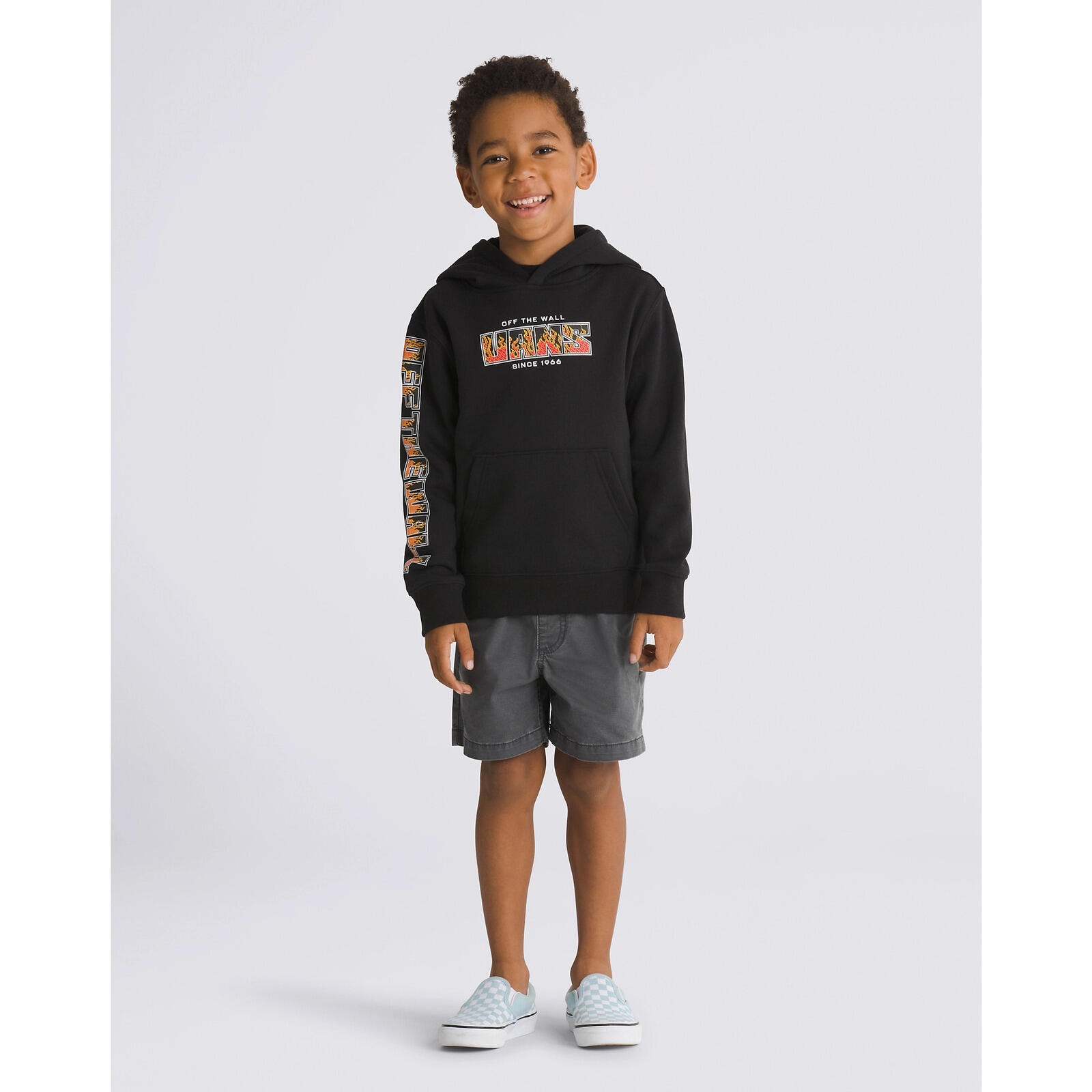 Sudadera Vans Digi Flames Po, Negro, Niños 3/5