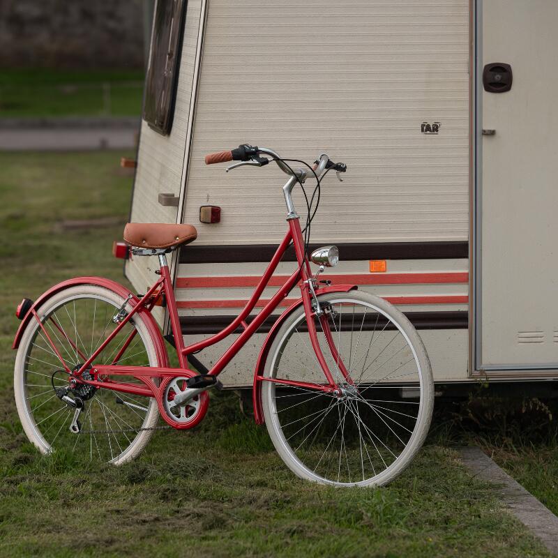 Bicicleta urbana Capri Valentina Rojo Rubí 6V