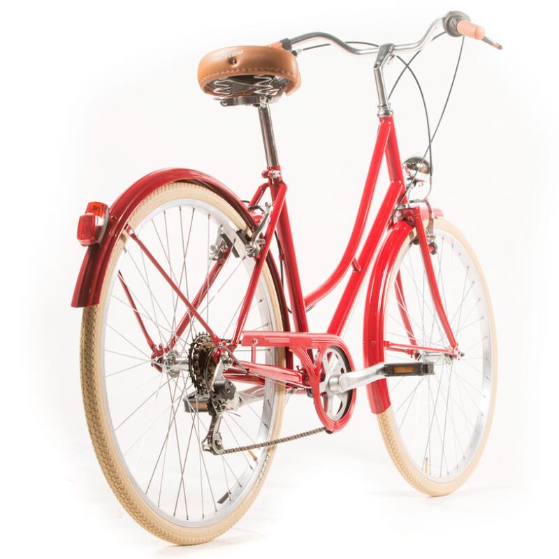 Bicicleta urbana Capri Valentina Rojo Rubí 6V