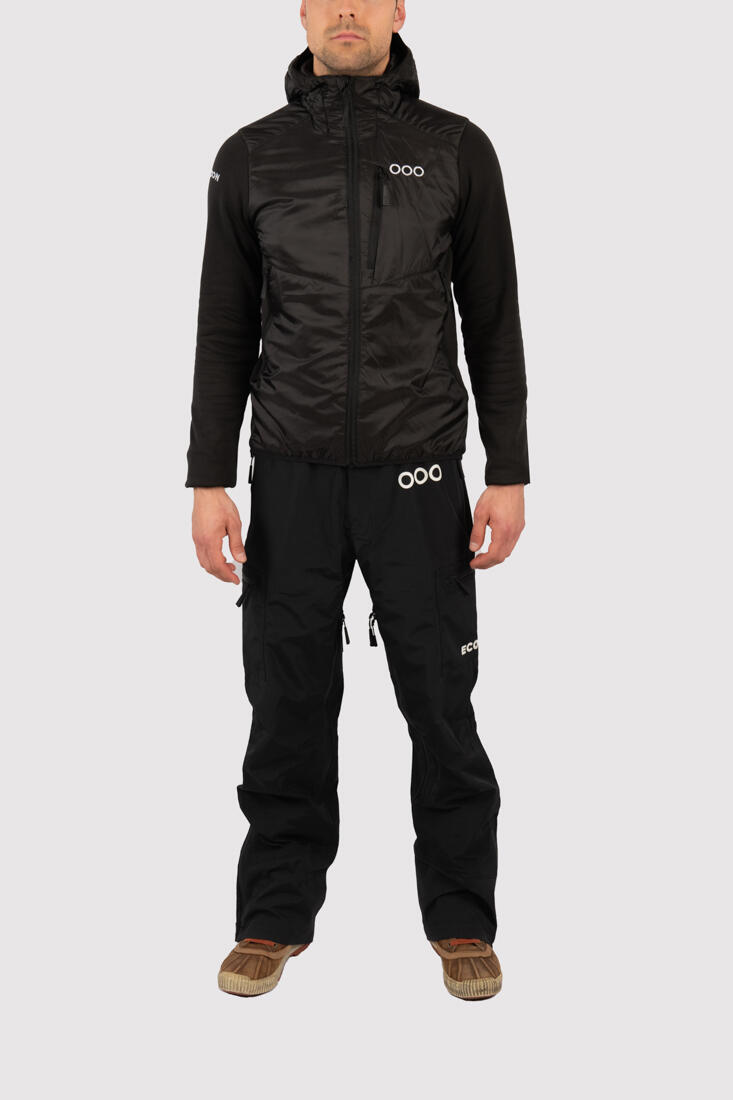 Veste de ski pour homme ECOON ECOActive hybride isolante à capuche Noir 3/7