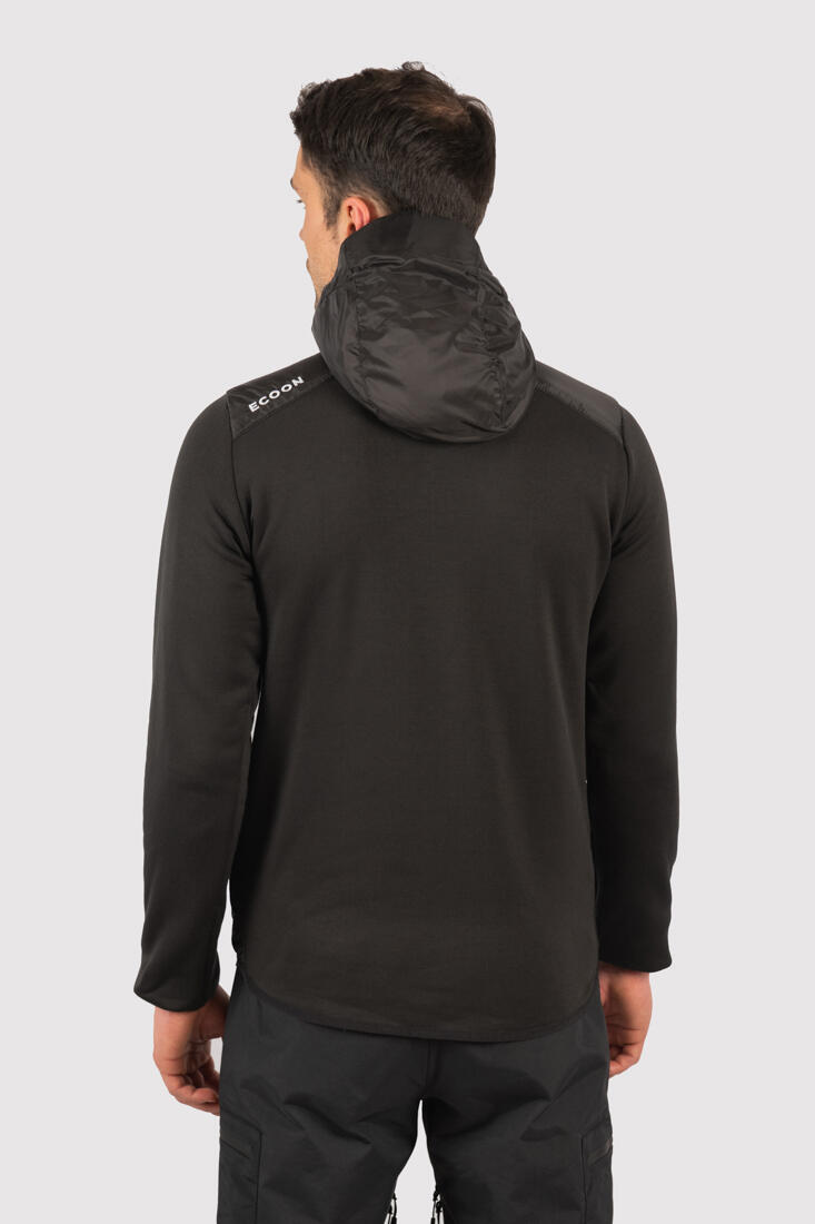 Veste de ski pour homme ECOON ECOActive hybride isolante à capuche Noir 6/7