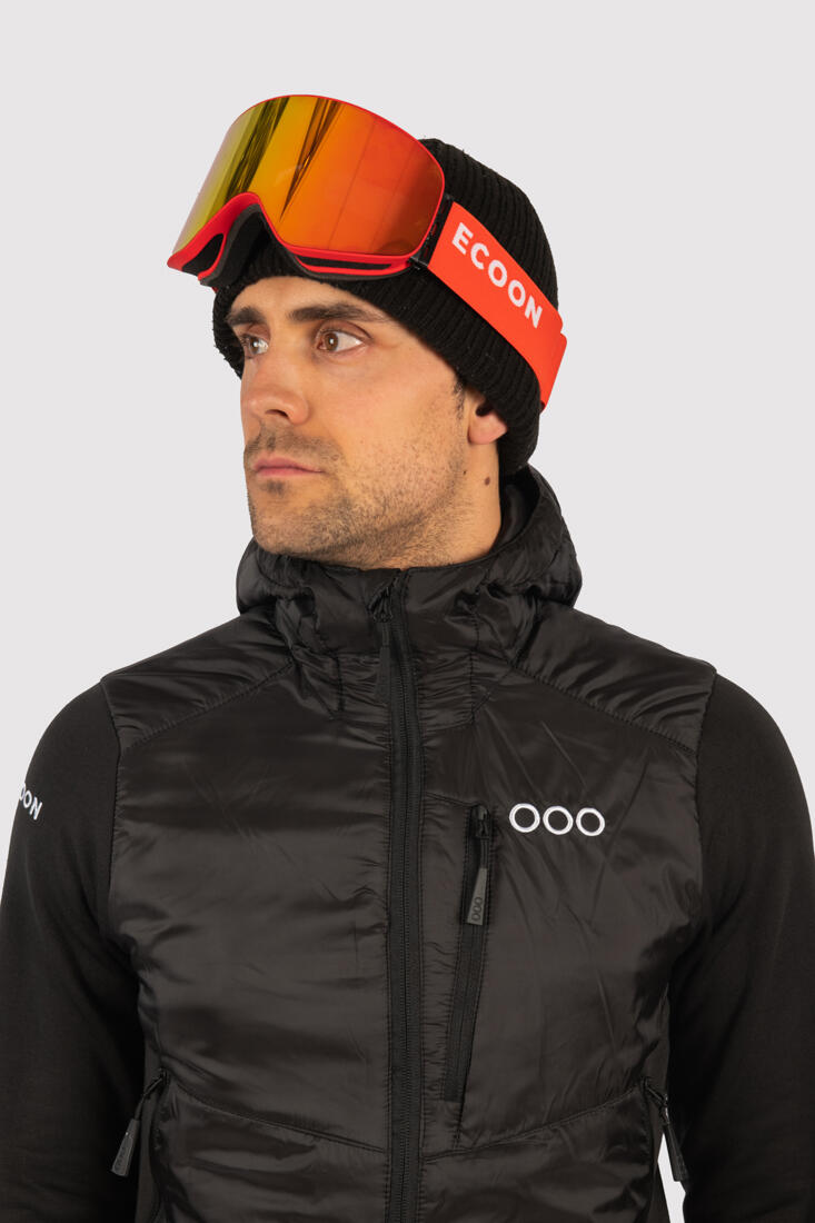 Veste de ski pour homme ECOON ECOActive hybride isolante à capuche Noir 2/7