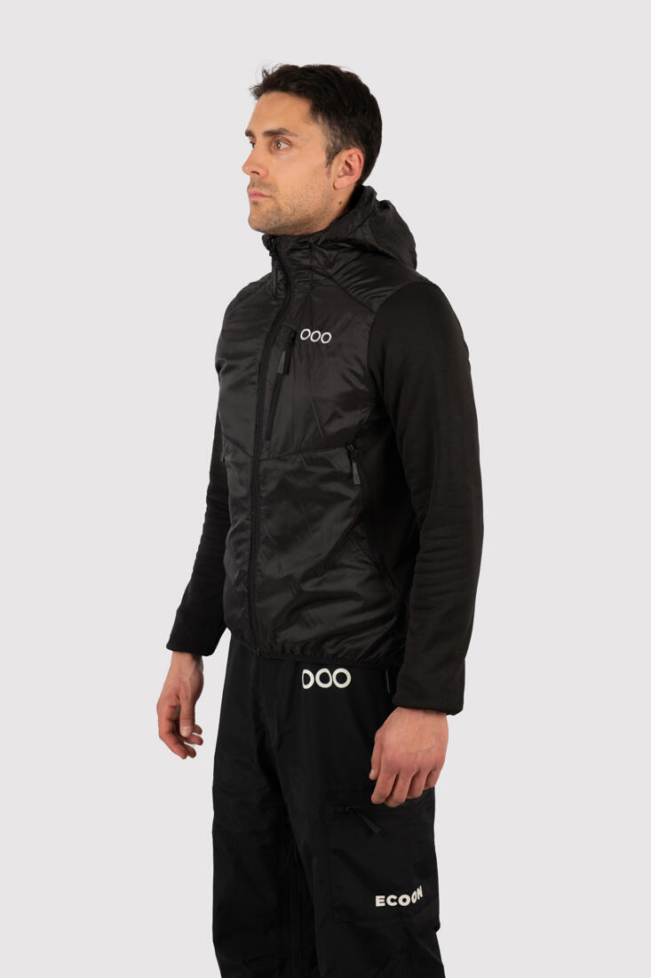 Veste de ski pour homme ECOON ECOActive hybride isolante à capuche Noir 4/7