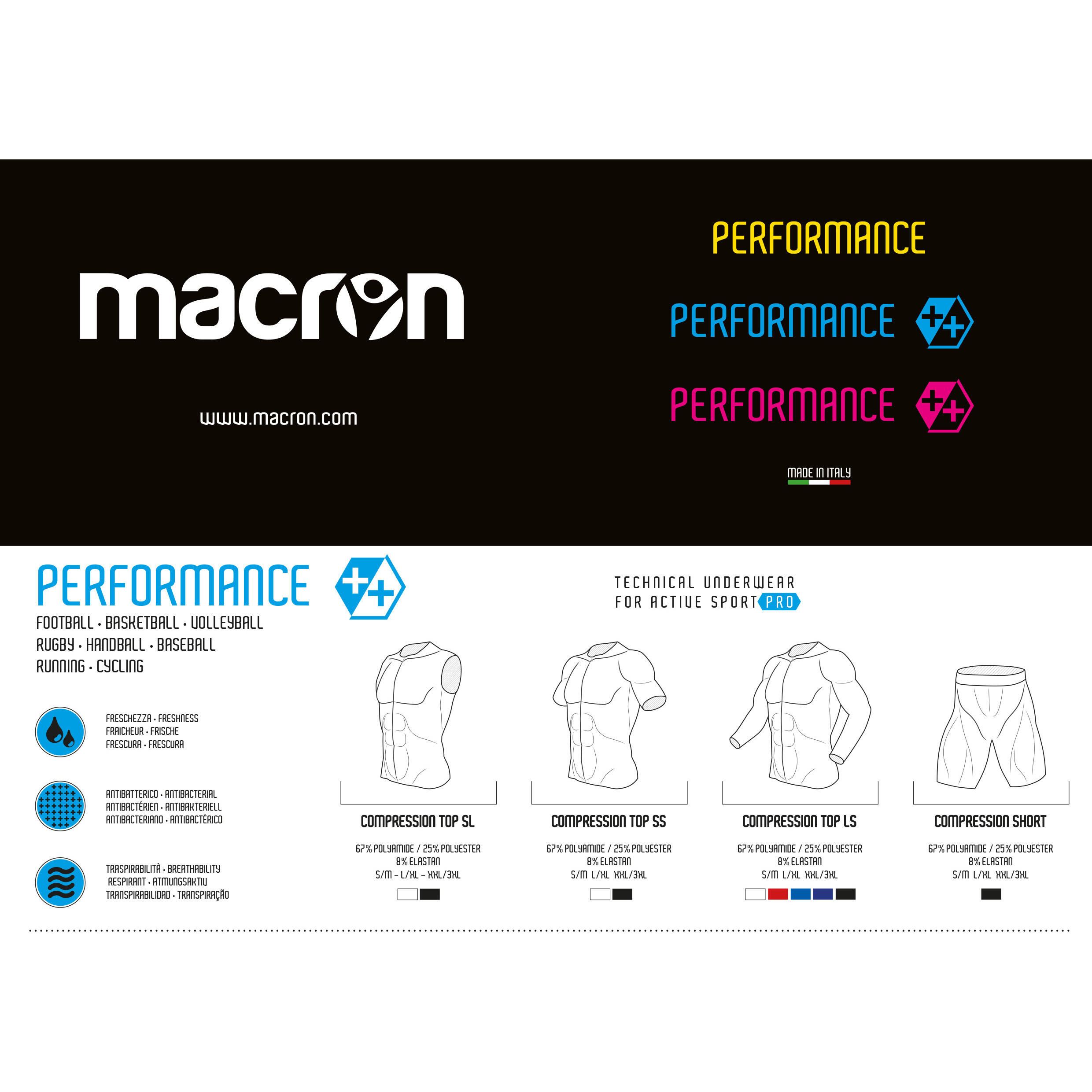 Macron Performance++ Maillot Manches Longues Hommes - Noir 3/5