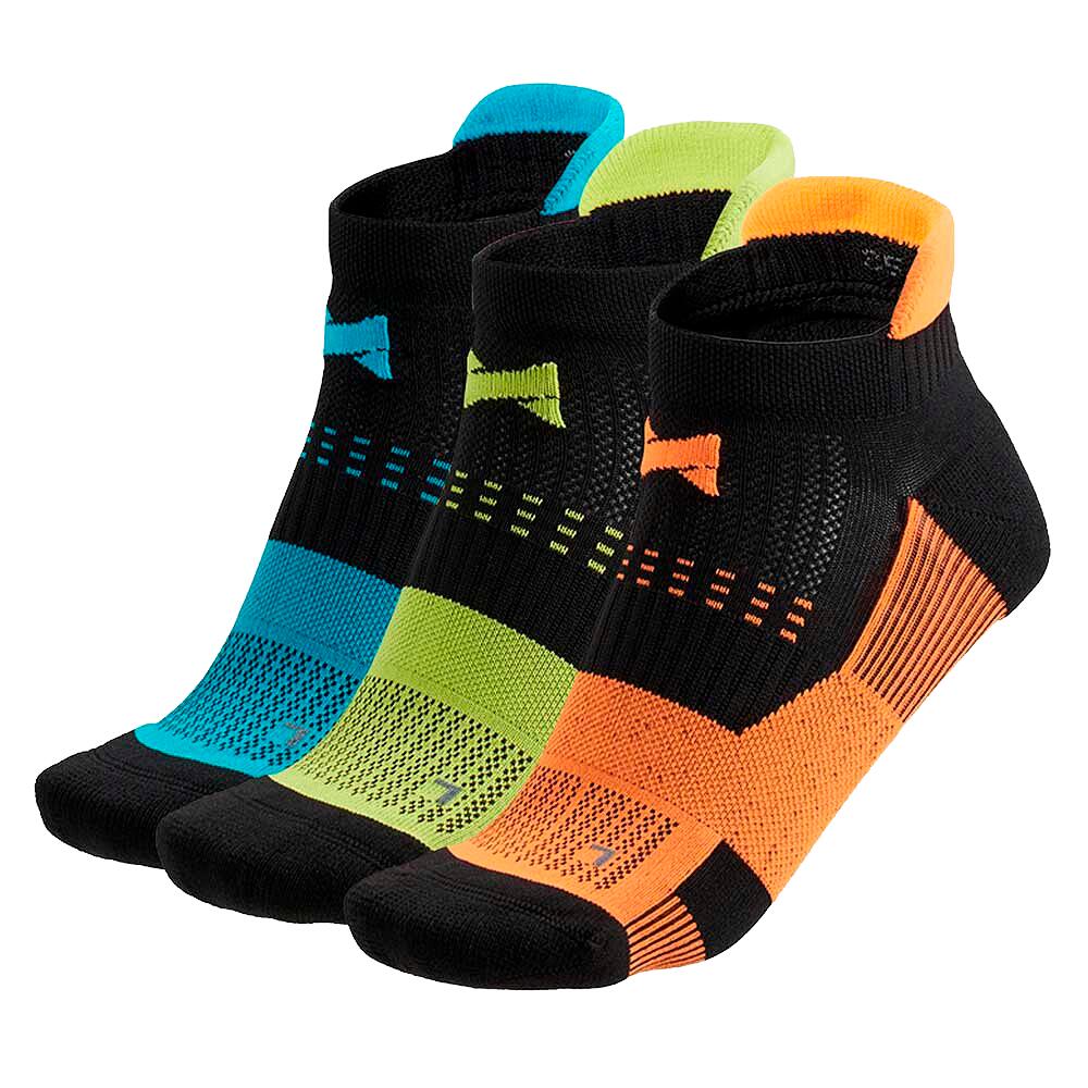 MEIAS FITNESS XTREME MULTI PRETO 3- PACK 6/7