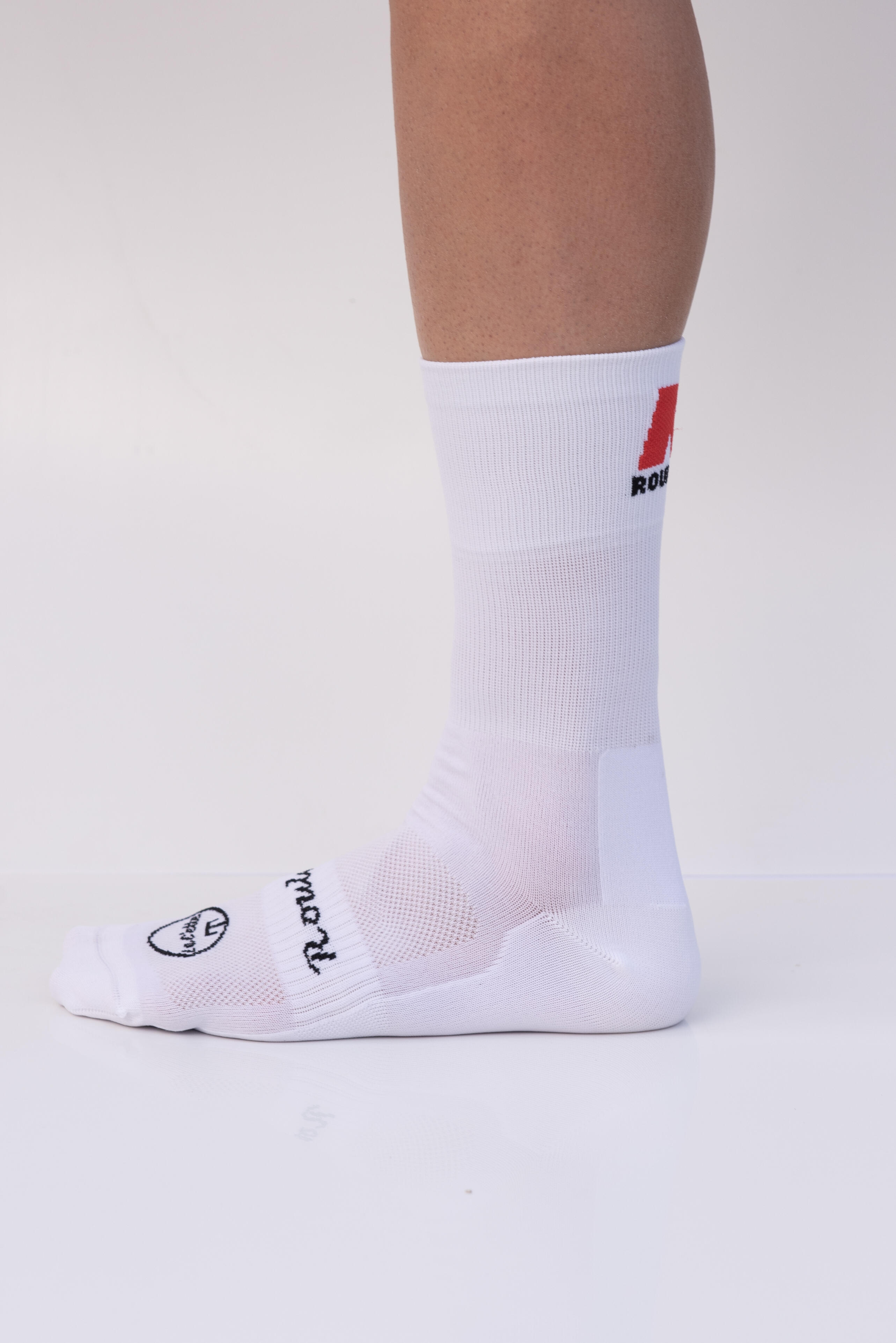 Chaussette de cyclisme 'Rouleur' blanche 2/4