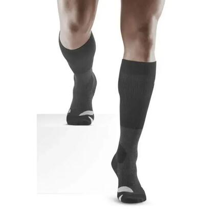 Chaussettes de randonnée compressives hautes Merino CEP - Noir - Hommes