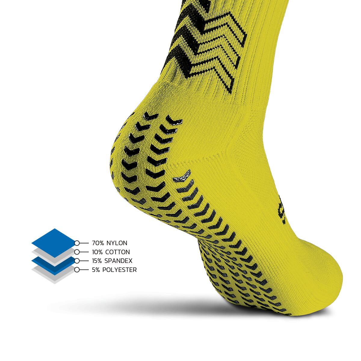 Chaussettes antidérapantes SoxPro jaune maintien stabilité 3/3