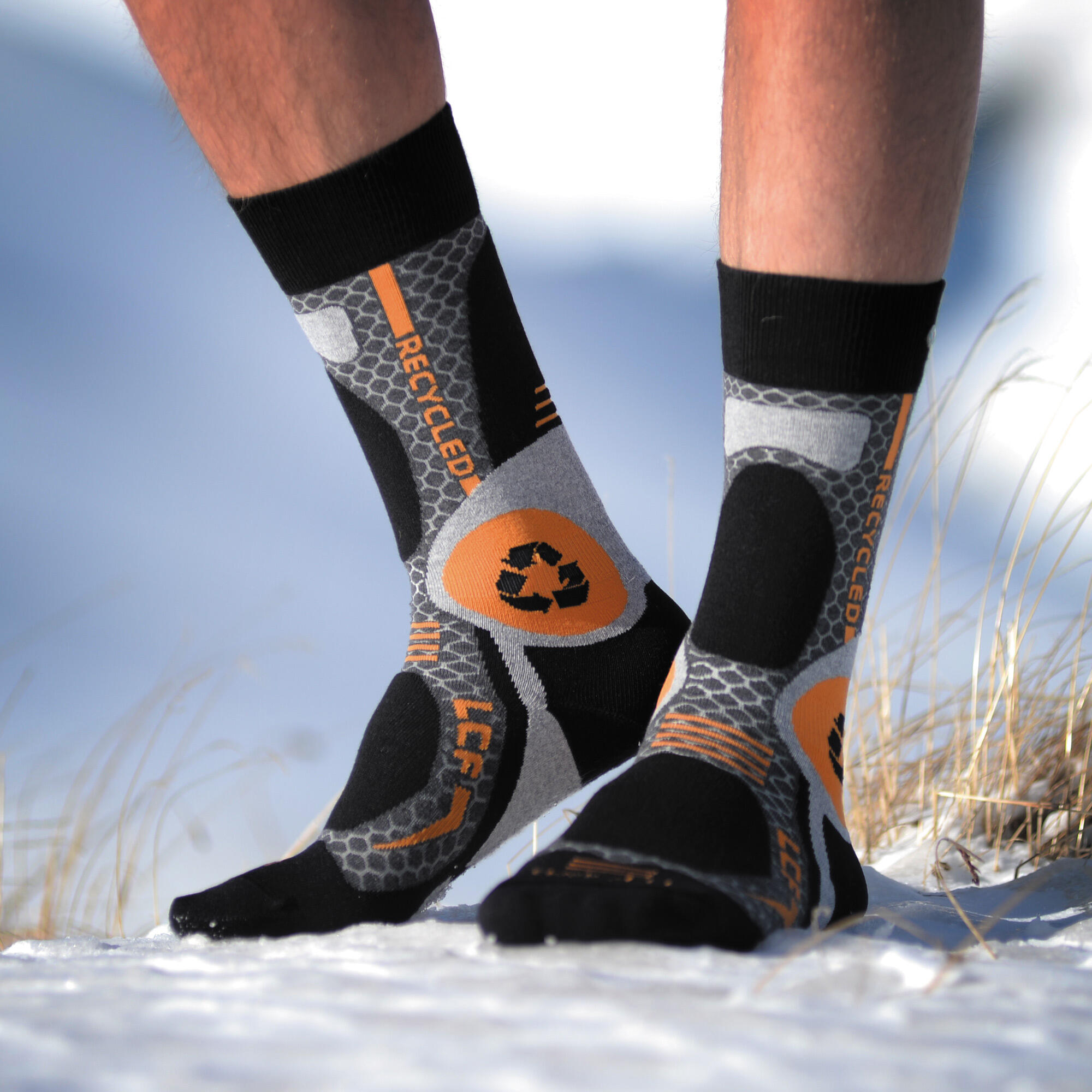 CHAUSSETTES RANDONNEE RENFORCEES MALEOLES EN MATIERES RECYCLEES RANDO RECYCLED LA CHAUSSETTE DE FRANCE Decathlon