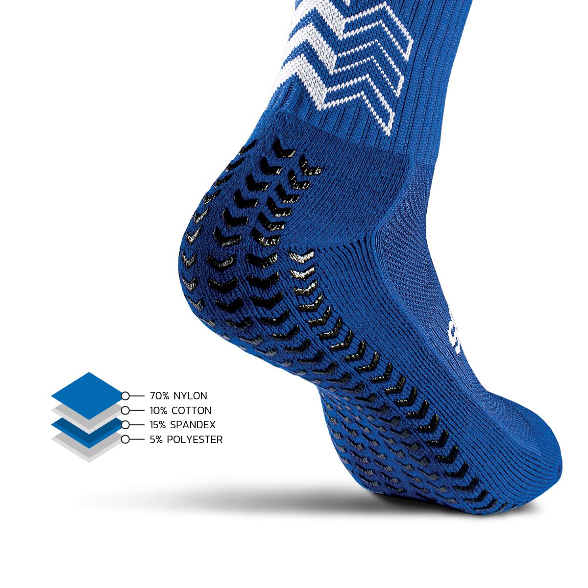 Chaussettes antidérapantes SoxPro bleu roi maintien confort 3/3