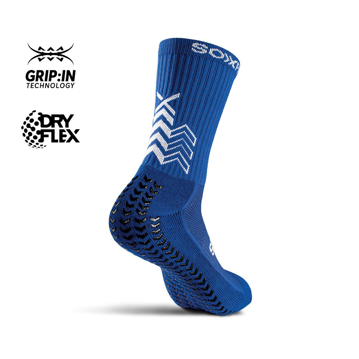 Chaussettes antidérapantes SoxPro bleu roi maintien confort 2/3