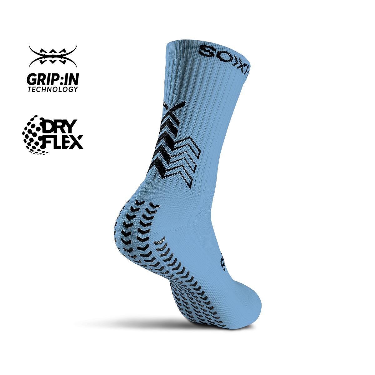 Chaussettes antidérapantes SoxPro bleu clair 2/3
