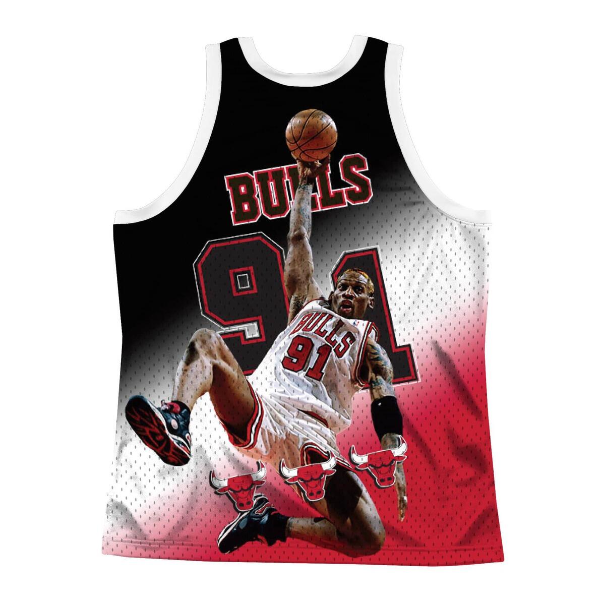 Maillot Chicago Bulls behind the back Dennis Rodman 2/2