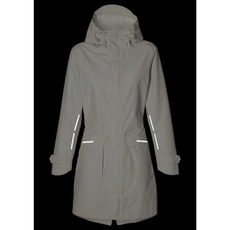 BASIL Parka de pluie pour vélo Mosse Femme blanc