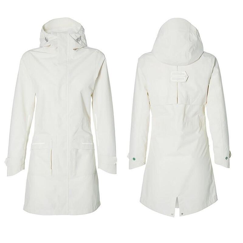 BASIL Parka de pluie pour vélo Mosse Femme blanc