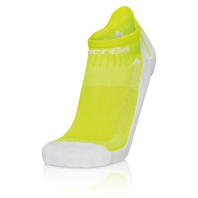 Loopsokken - hardlopen - unisex - offroad - gepolsterd - fluogeel/wit