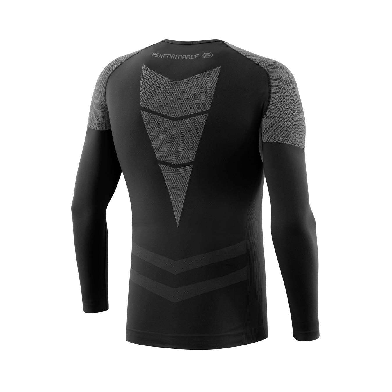 Macron Performance++ Maillot Manches Longues Hommes - Noir 2/5