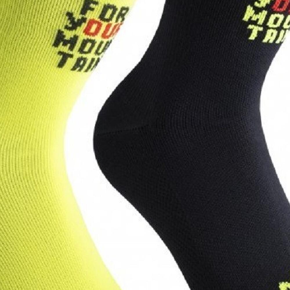 Chaussettes La Sportiva FOR YOUR MOUNTAIN 38-40 Black/Neon 2/2