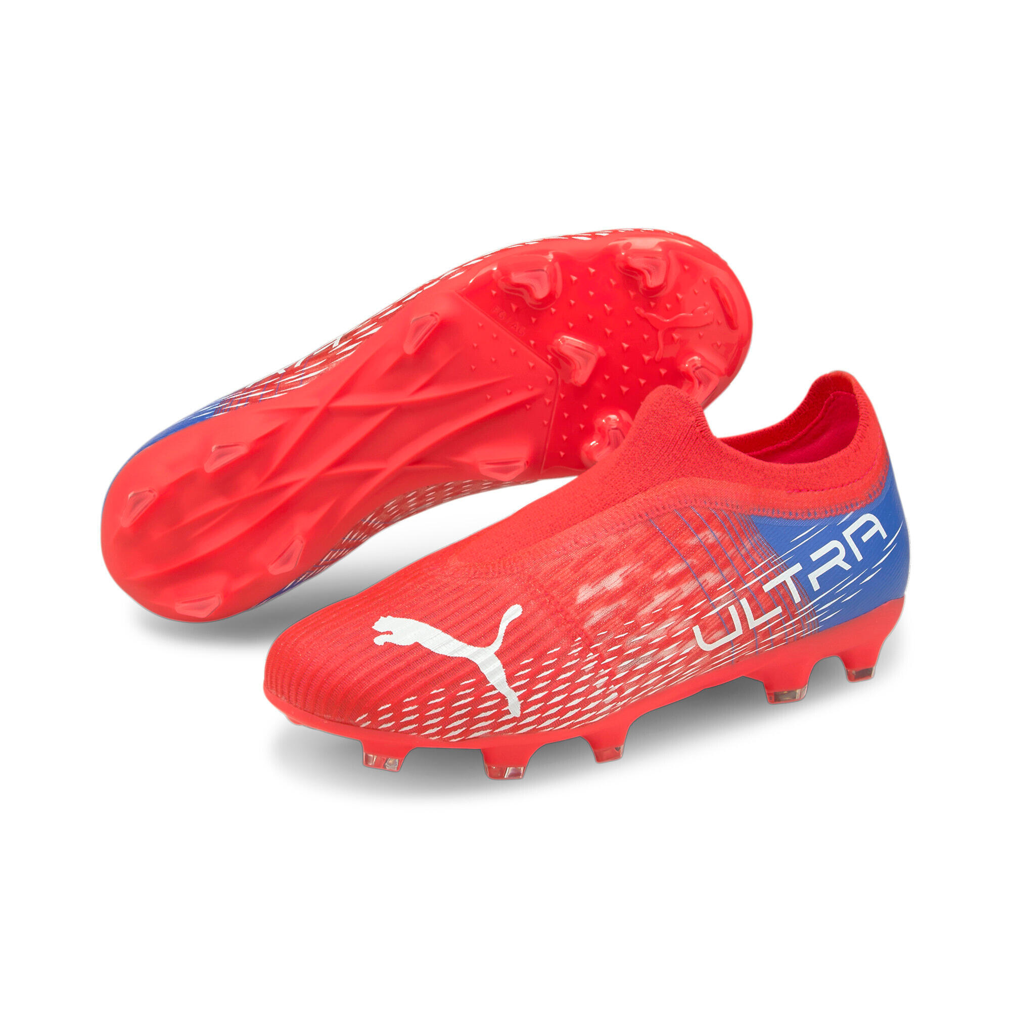 Puma - Chaussures De Football Enfant Puma Ultra 3.3 Fg/ag - Chaussures De Football - Blanc|rose - 29 - Decathlon