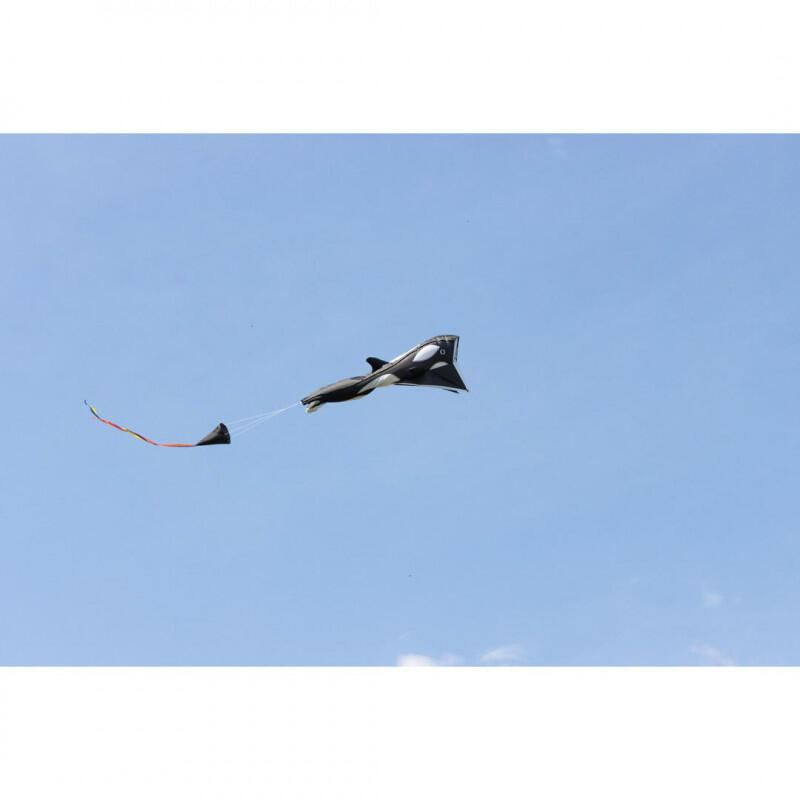Kinderdrachen HQ Parafoil Kite Orca 106719 Schwarz 60 x 200 cm 4/7