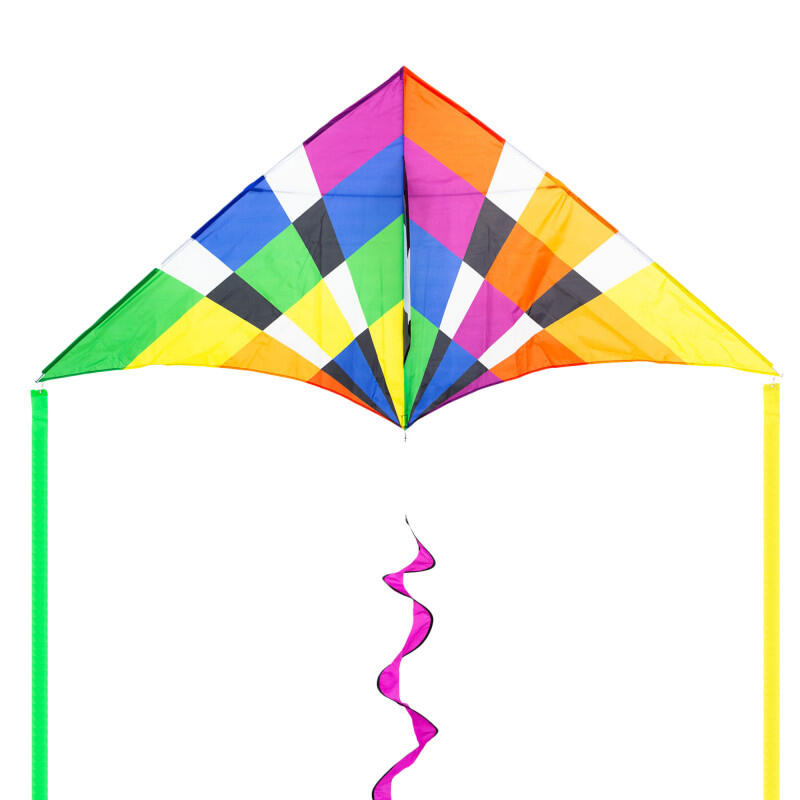 Delta Rainbow Checker - Kinderdrachen, ab 10 Jahren, flugfertig mit 60m Schnur 5/5