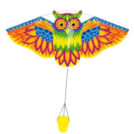 Kinderdrachen HQ Flashy Owl Kite 102197 Grün 113 x 50 cm