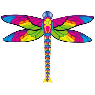 Kindervlieger hq dragonfly kite 102196 regenboog 100 x 76 cm