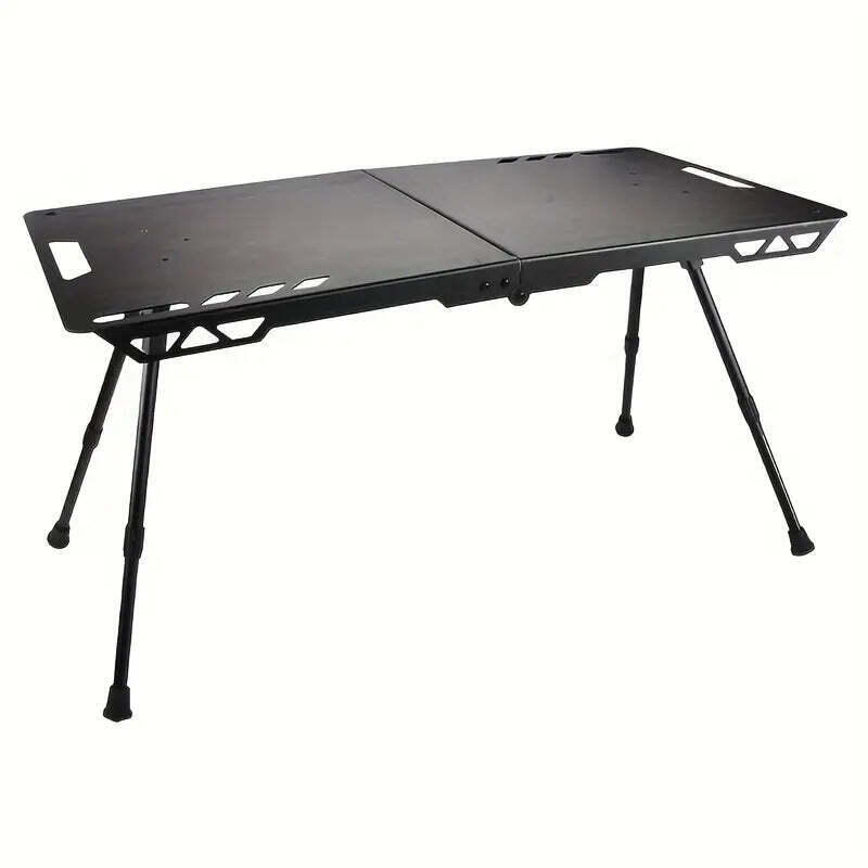Liftable Folding Table: Lightweight Aluminum Alloy Portable Camping Table