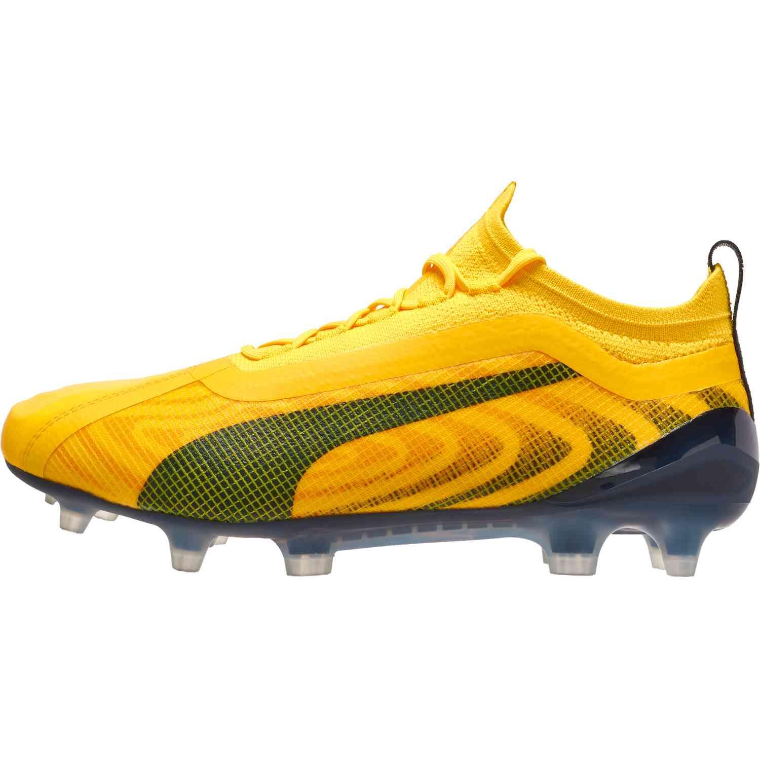 Puma One FG/AG Mens Yellow Football Boots