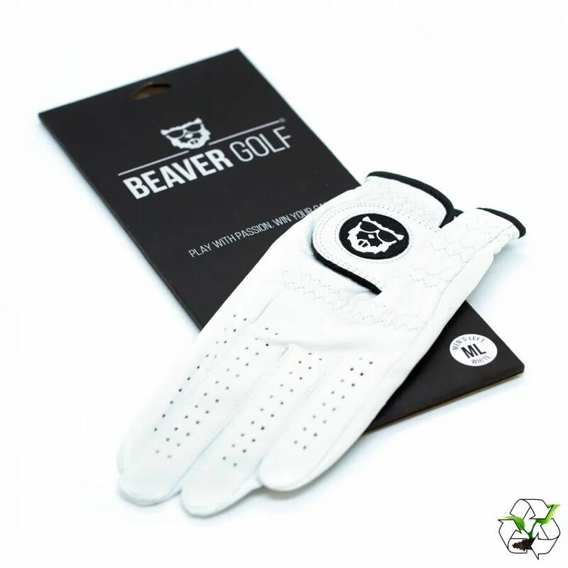 Guanto da golf per mano sinistra Beaver Golf Original White