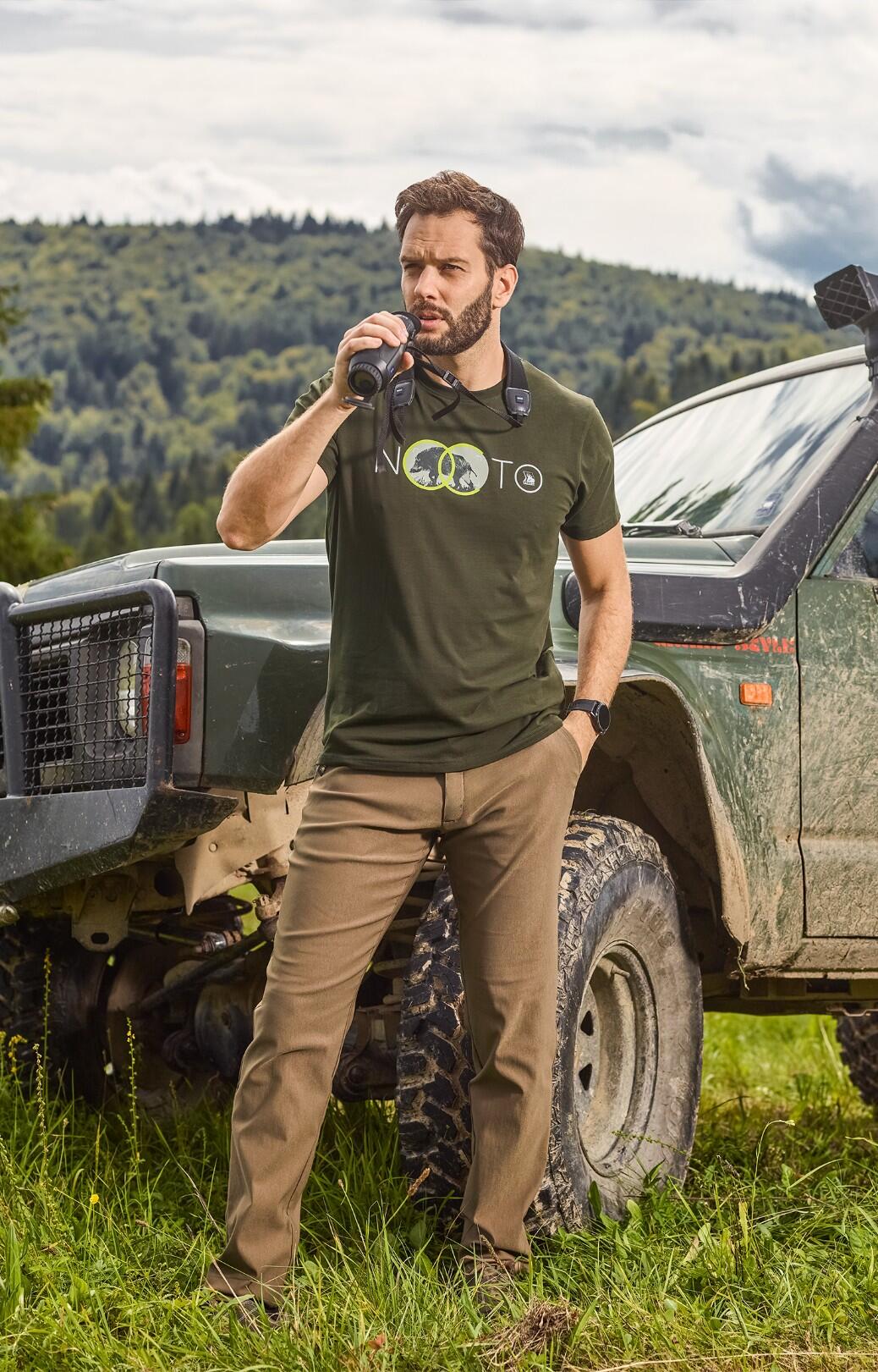 T-shirt de chasse pour homme Tagart FNT Nocto Green avec imprimé 5/5