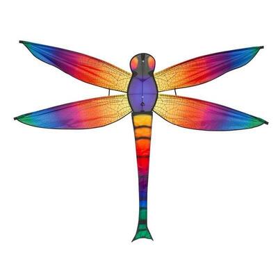 Kindervlieger hq dragonfly kite 105105 regenboog 140 x 110 cm