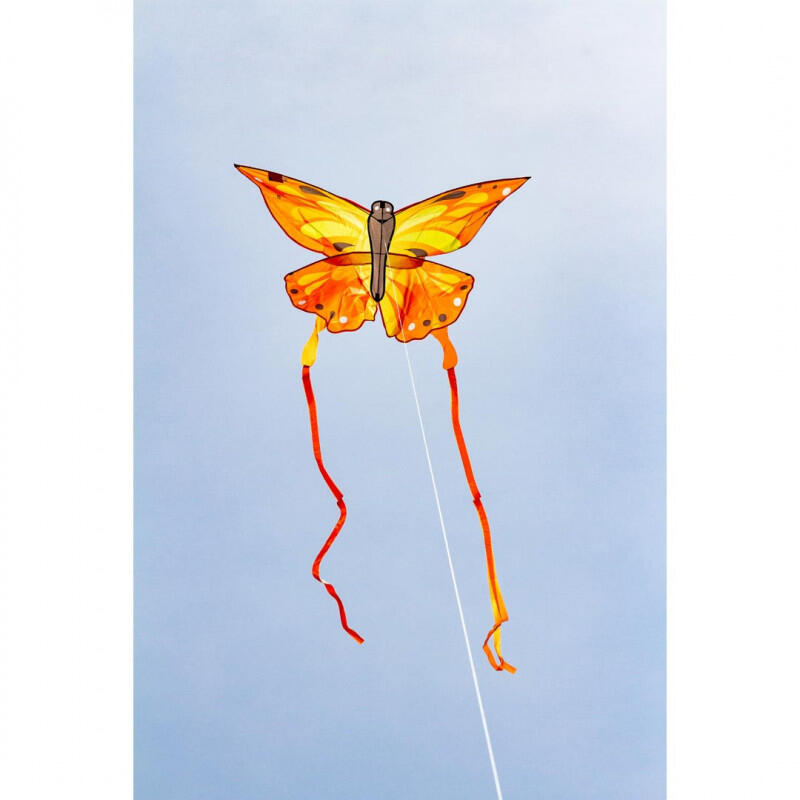 Kinderdrachen HQ Butterfly Kite Sunrise 102220 Rot 95 x 120 cm + 190 cm staart 3/4