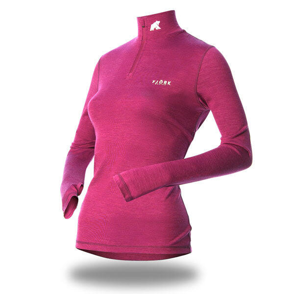 Women's 100% merino wool long-sleeved T-shirt - Bjork 210 Zip