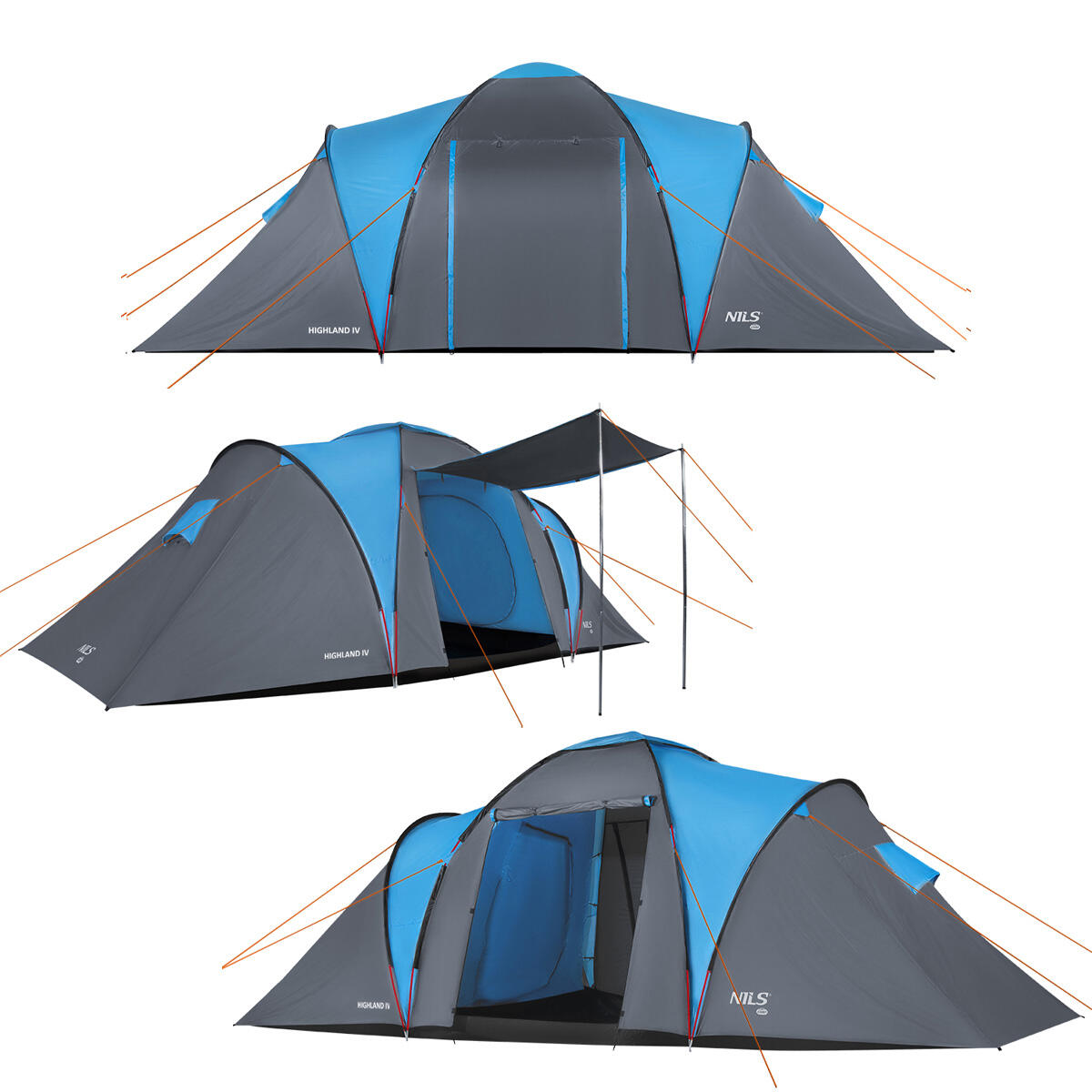 Nils Camp - Tente De Camping Hochland Iv Nils Camp Nc6431 - Tente - Gris - 4 Places - Decathlon